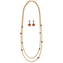 The Metropolitan Museum of Art Jewelry Sets*Algerian Cluster Double-Strand Station Necklace And Drop Earrings Set