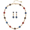 The Metropolitan Museum of Art Jewelry Sets*Ancient Gems Multistone Statement Necklace And Triple-Drop Lapis Earrings Set