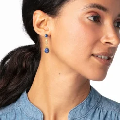 The Metropolitan Museum of Art Earrings*Ancient Gems Triple-Drop Lapis Earrings
