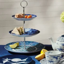 The Metropolitan Museum of Art Tableware*Blue & White Three-Tier Server
