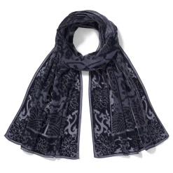 The Metropolitan Museum of Art Scarves & Wraps*Chinese Phoenixes And Peonies Oblong Velvet Burnout Scarf