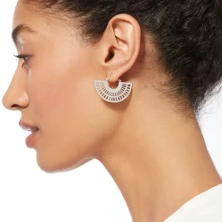 The Metropolitan Museum of Art Earrings*Crescent Cutout Hoop Earrings
