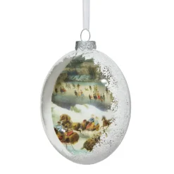 The Metropolitan Museum of Art Ornaments*Currier & Ives Snowscapes Glass Disc Ornament Set