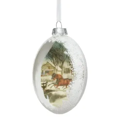The Metropolitan Museum of Art Ornaments*Currier & Ives Snowscapes Glass Disc Ornament Set