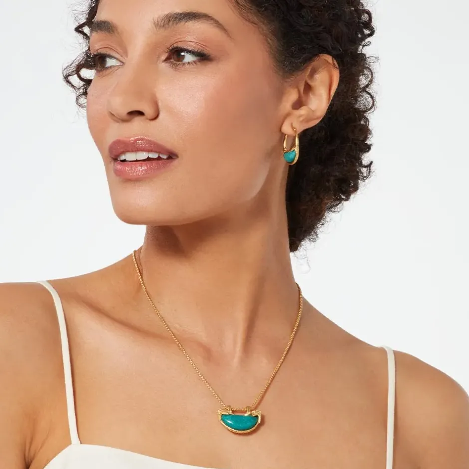 The Metropolitan Museum of Art Earrings*Cypriot Jade Crescent Hoop Earrings