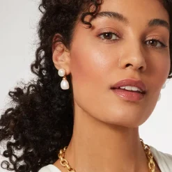 The Metropolitan Museum of Art Earrings*Cypriot Twist Pearl Double-Drop Earrings