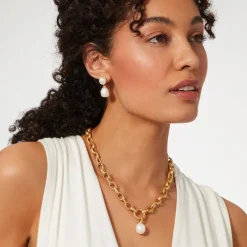 The Metropolitan Museum of Art Earrings*Cypriot Twist Pearl Double-Drop Earrings