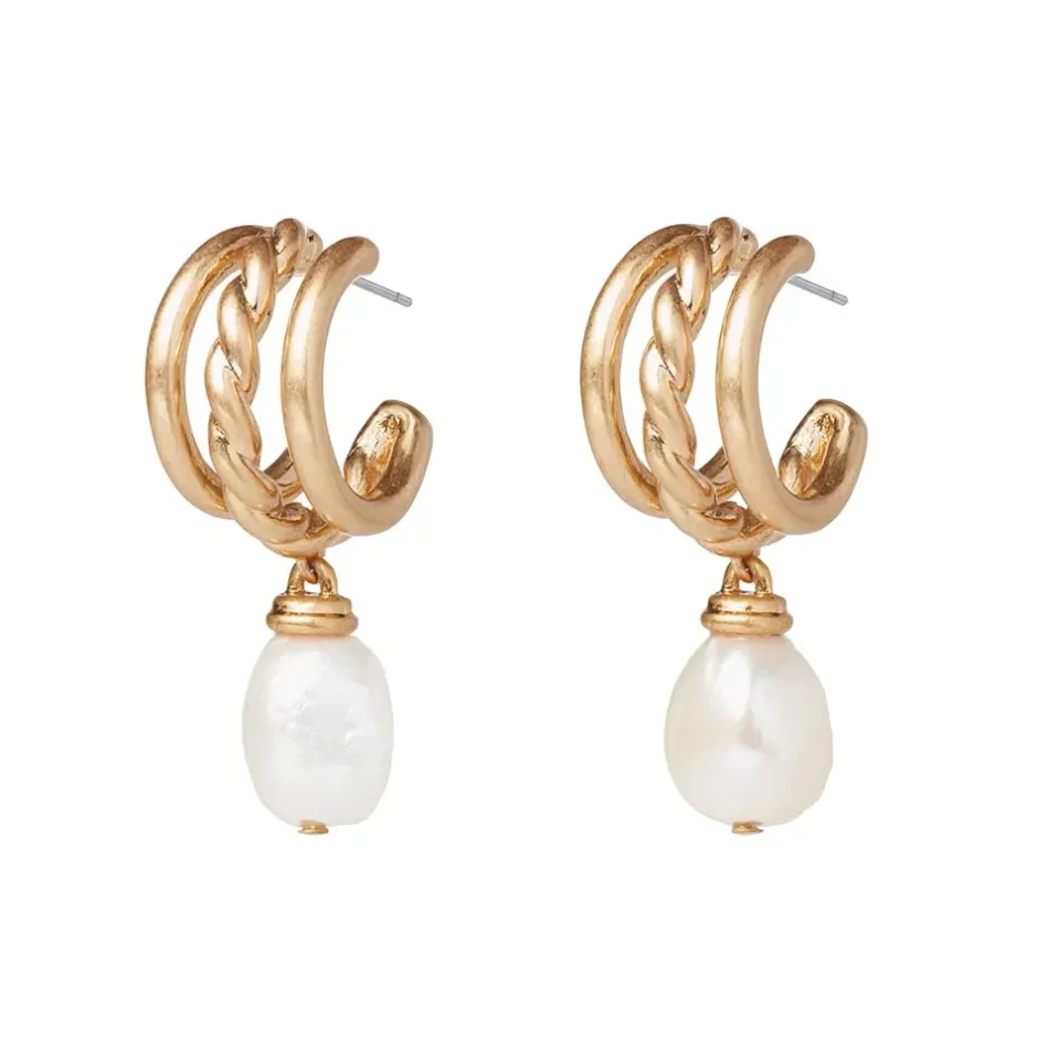 The Metropolitan Museum of Art Earrings*Cypriot Twist Pearl Triple-Hoop Earrings