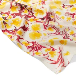 The Metropolitan Museum of Art Scarves & Wraps*Daisy Garden Marbled Paper Oblong Silk Scarf