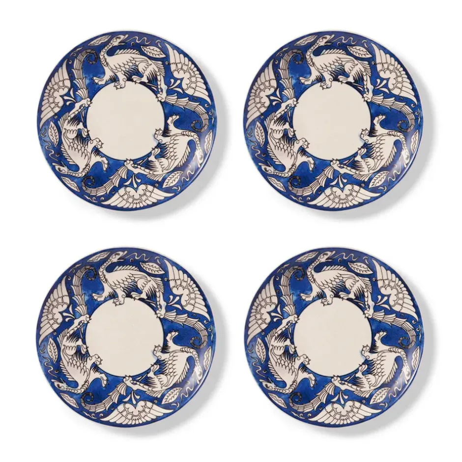 The Metropolitan Museum of Art Tableware*De Morgan Stylized Dragons Salad Plate Set