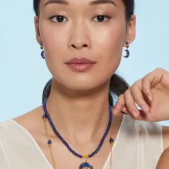 The Metropolitan Museum of Art Earrings*Fatimid Lapis Crescent Drop Earrings