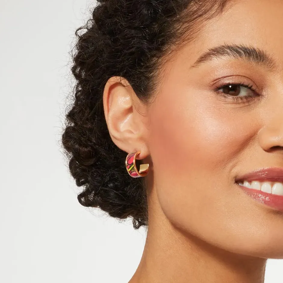 The Metropolitan Museum of Art Earrings*Favrile Tulip Enamel Hoop Earrings