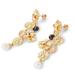 The Metropolitan Museum of Art Earrings*Floral Cluster Statement Drop Earrings