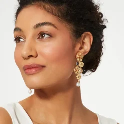 The Metropolitan Museum of Art Earrings*Floral Cluster Statement Drop Earrings
