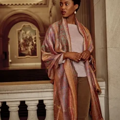 The Metropolitan Museum of Art Scarves & Wraps*French Paisley Striped Oversize Wool-Blend Shawl