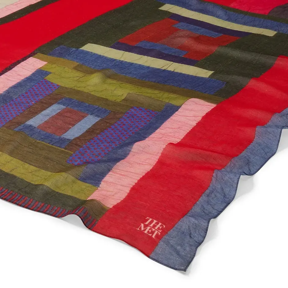 The Metropolitan Museum of Art Scarves & Wraps*Gee'S Bend Pettway Quilt Design Oblong Silk Scarf