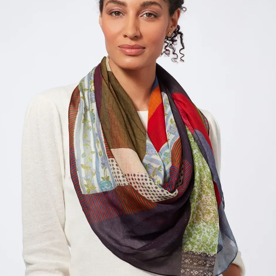 The Metropolitan Museum of Art Scarves & Wraps*Gee'S Bend Pettway Quilt Design Oblong Silk Scarf