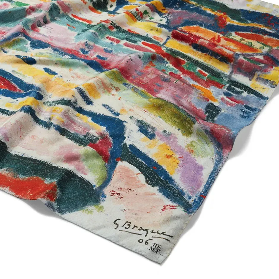 The Metropolitan Museum of Art Scarves & Wraps*Georges Braque Boats On The Beach At L'Estaque Square Silk Scarf