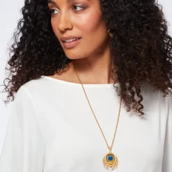 The Metropolitan Museum of Art Necklaces*Gilded Age Peacock Feather Large Pendant Necklace