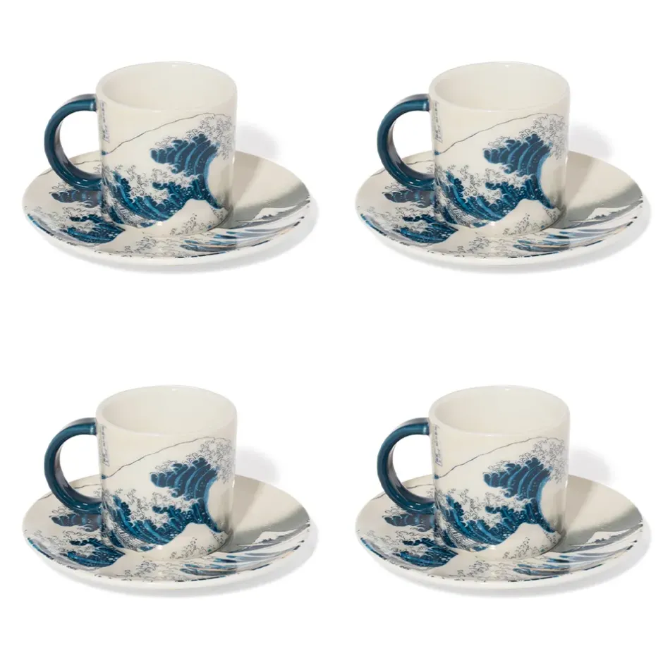 The Metropolitan Museum of Art Tableware*Hokusai Great Wave Espresso Cup And Saucer