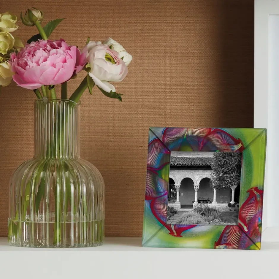 The Metropolitan Museum of Art Decorative Accents*Louis C. Tiffany Favrile Flower Square Glass Frame
