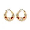 The Metropolitan Museum of Art Earrings*Medieval Stone Crescent Hoop Earrings