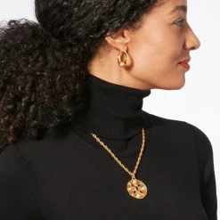 The Metropolitan Museum of Art Earrings*Medieval Stone Crescent Hoop Earrings