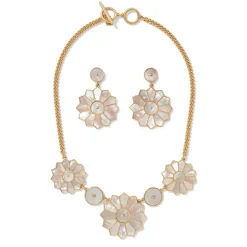 The Metropolitan Museum of Art Jewelry Sets*Mother-Of-Pearl Mosaic Statement Necklace And Earrings Set