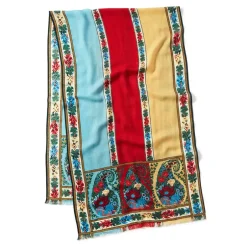 The Metropolitan Museum of Art Scarves & Wraps*Paisley Border Striped Oblong Wool Scarf