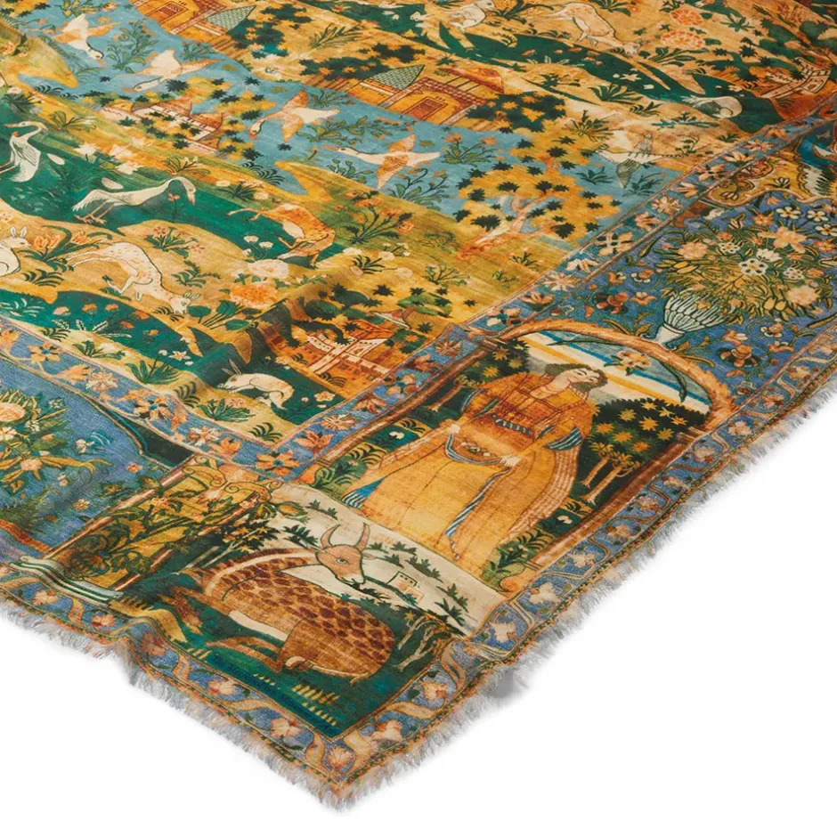 The Metropolitan Museum of Art Scarves & Wraps*Persian Pictorial Textile Oversize Oblong Scarf