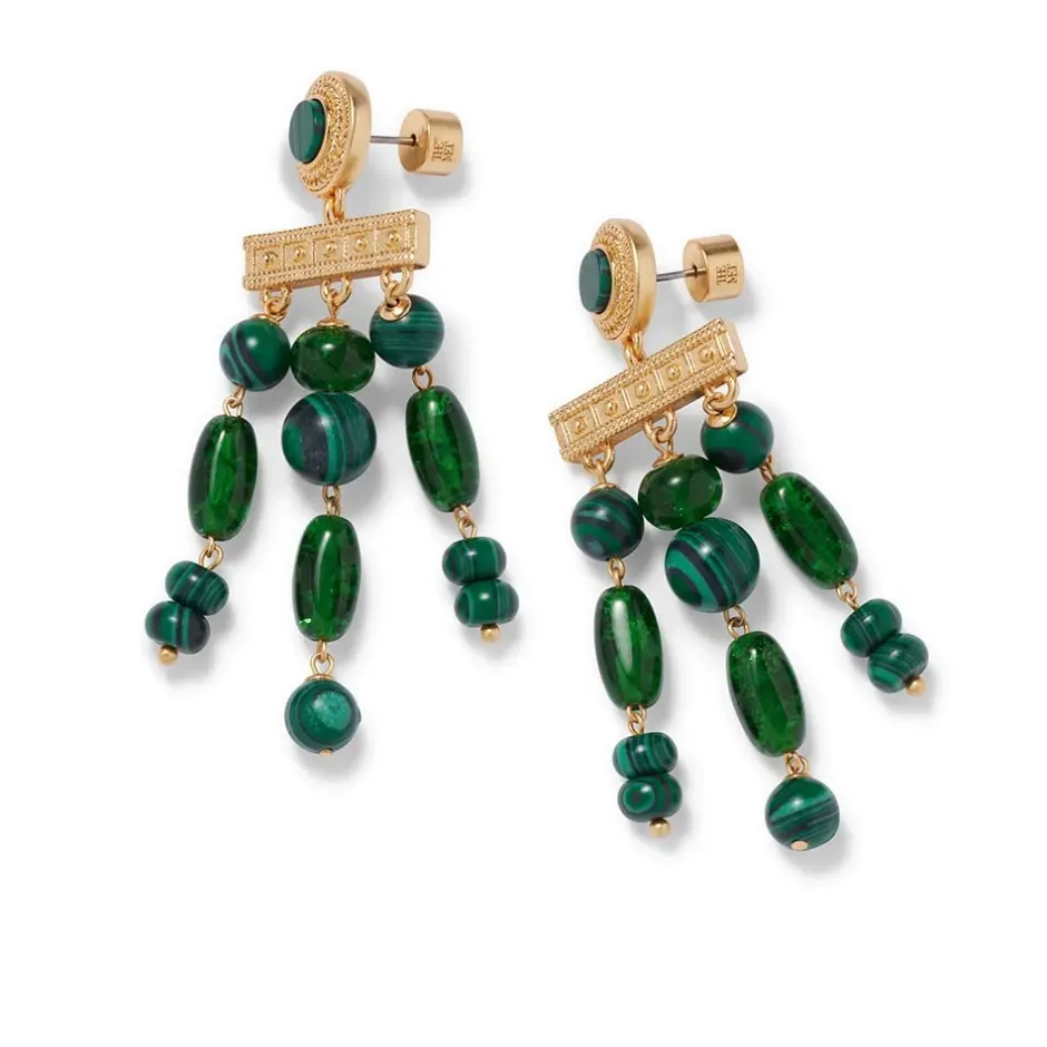 The Metropolitan Museum of Art Earrings*Roman Malachite Chandelier Earrings
