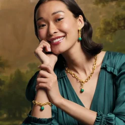 The Metropolitan Museum of Art Earrings*Roman Malachite Drop Earrings