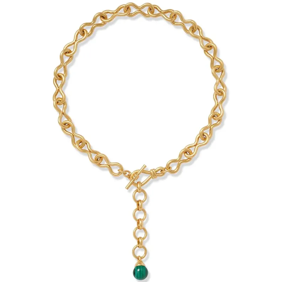 The Metropolitan Museum of Art Jewelry Sets*Roman Malachite Statement Necklace And Chandelier Earrings Set