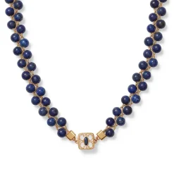 The Metropolitan Museum of Art Jewelry Sets*Spanish Baldric Lapis Braided Necklace And Elongated Drop Earrings Set