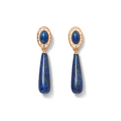 The Metropolitan Museum of Art Jewelry Sets*Spanish Baldric Lapis Braided Necklace And Elongated Drop Earrings Set