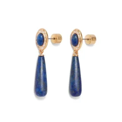 The Metropolitan Museum of Art Earrings*Spanish Baldric Lapis Elongated Drop Earrings