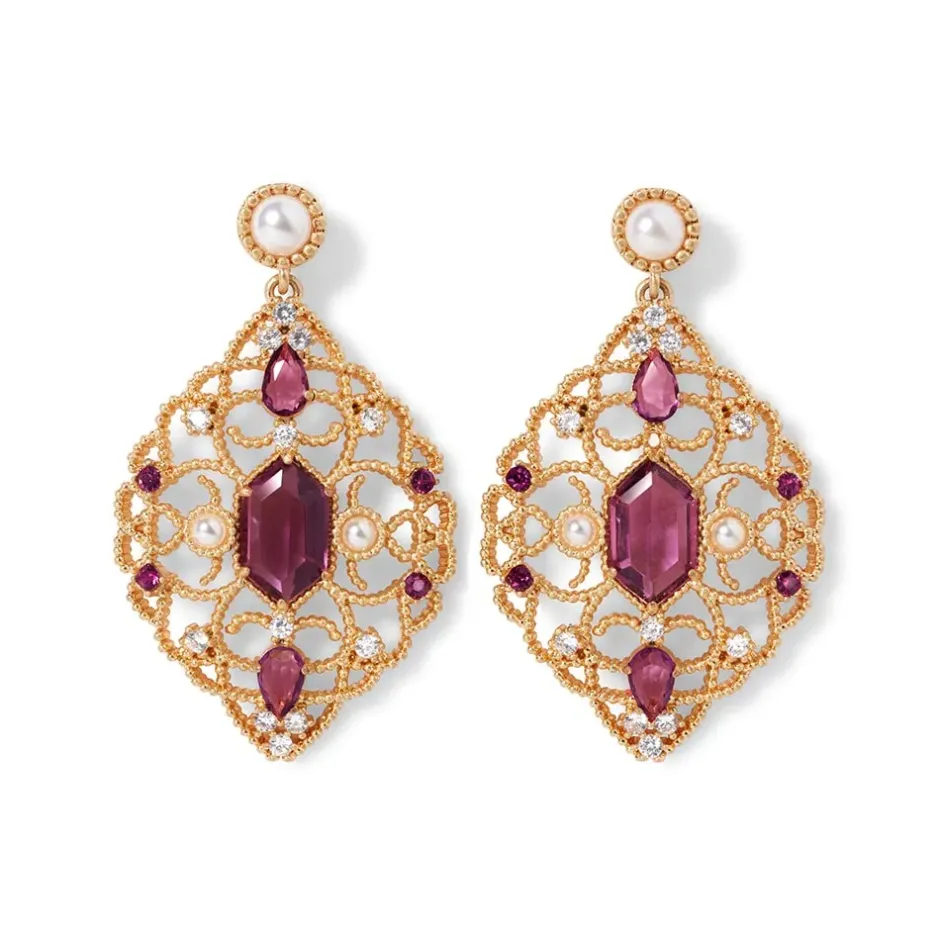 The Metropolitan Museum of Art Jewelry Sets*Turkish Amethyst Long Pendant Necklace And Statement Earrings Set