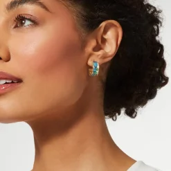 The Metropolitan Museum of Art Earrings*Van Gogh Irises Enamel Hoop Earrings
