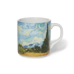 The Metropolitan Museum of Art Tableware*Van Gogh Wheat Field With Cypresses Mug And Tea Towel Set
