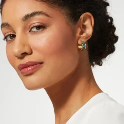 The Metropolitan Museum of Art Earrings*William Morris Blackthorn Enamel Hoop Earrings