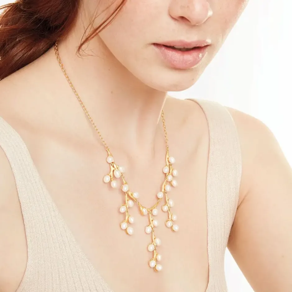 The Metropolitan Museum of Art Jewelry Sets*Willow Catkins Pearl Bib Necklace And Drop Earrings Set